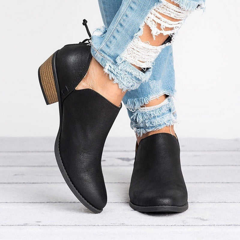 Autumn Women Heel Ankle Boots