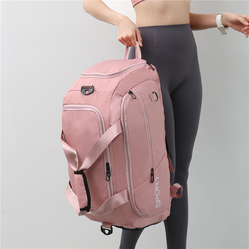 Women Shoulder Waterproof Sports Travel Backpack With Shoes Compartment