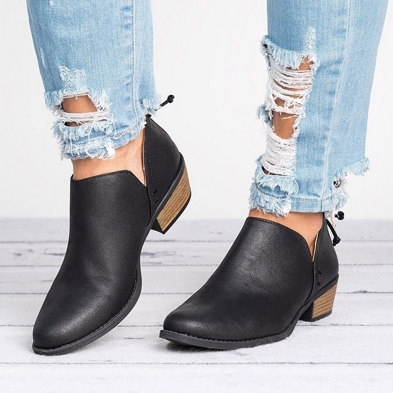 Autumn Women Heel Ankle Boots