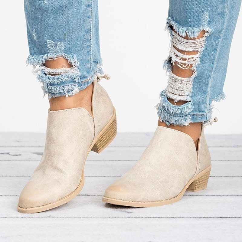 Autumn Women Heel Ankle Boots