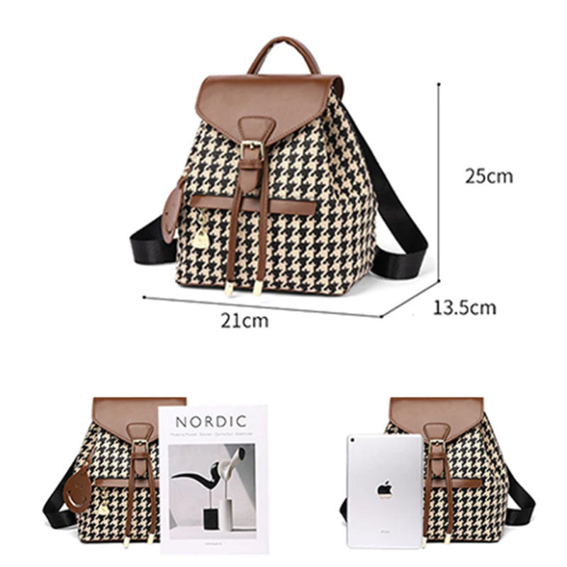 Houndstooth Women Travel Bags