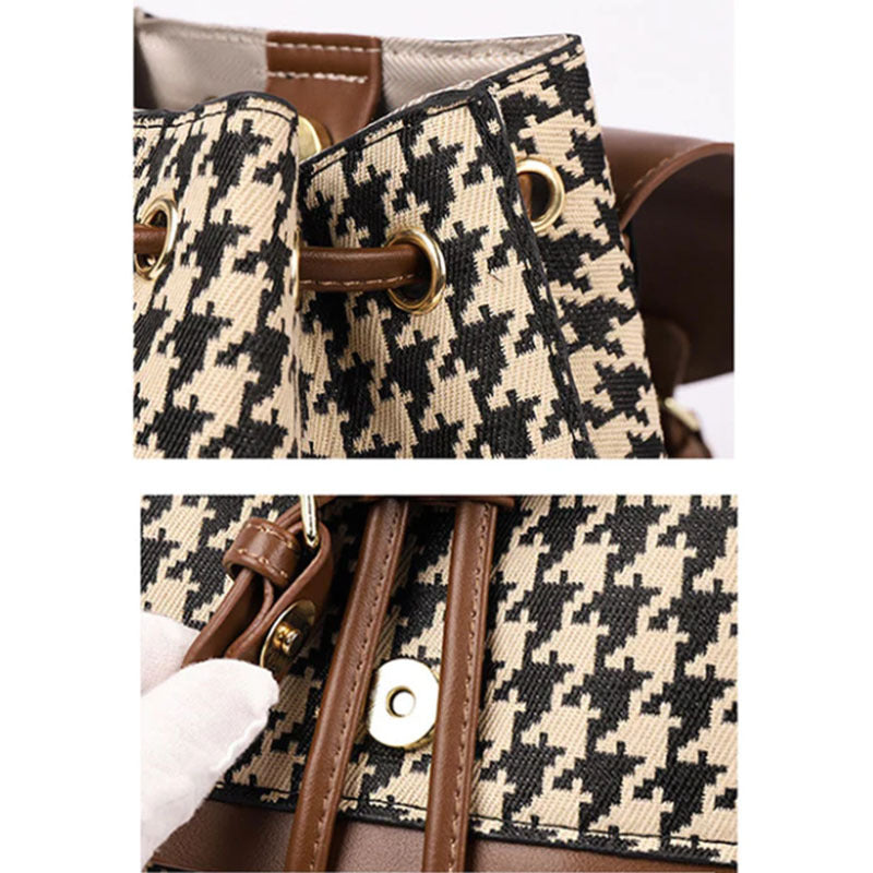 Houndstooth Women Travel Bags