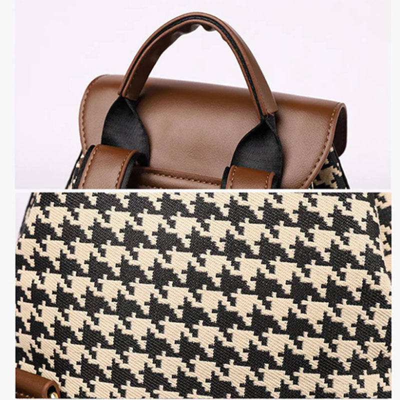 Houndstooth Women Travel Bags